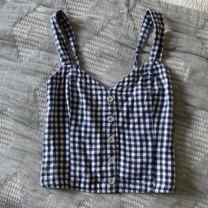 Iinen cropped tank